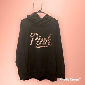 (Pink) womens hoodie size large but runs a little bigger more like xl